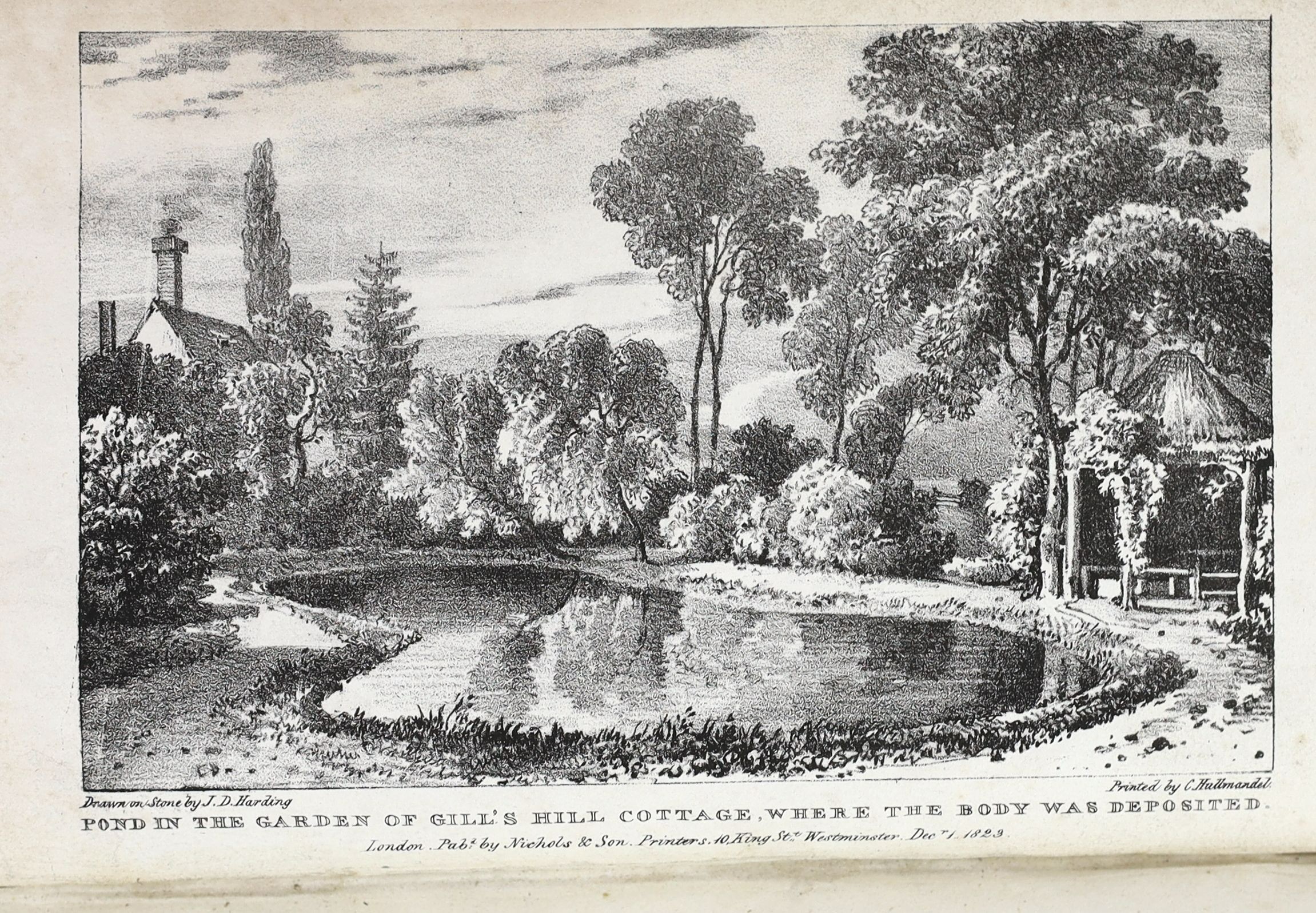 Jones, George Henry - Account of the Murder of the Late Mr. William Weare, 8vo, rebound red half morocco, with 4 plates and two folding maps, J. Nicholls, London, 1824